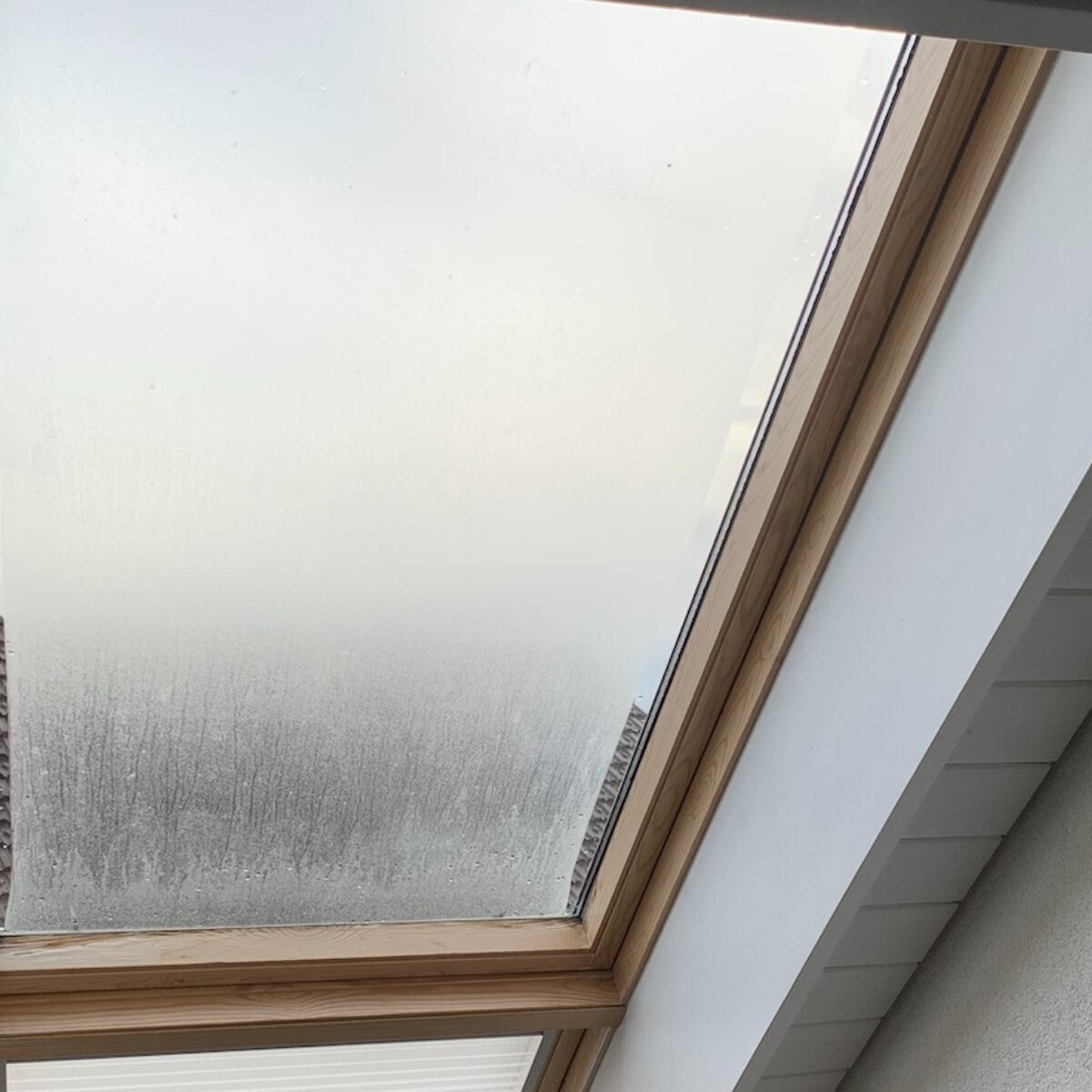 Dachfenster scheibe glas matt